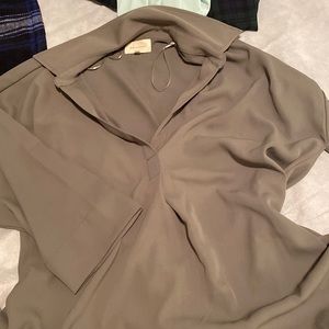 olive green business top